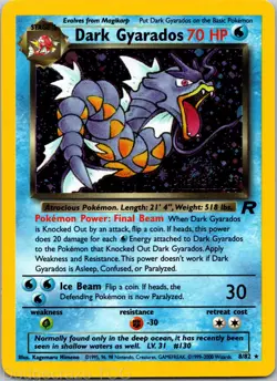 Dark Gyarados 8/82 Holo Rare Team Rocket PRERELEASE Pokemon LP - Image 1
