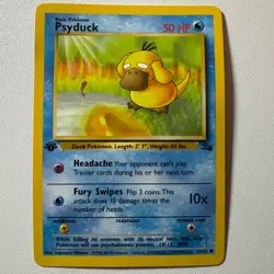 Psyduck - 1st Edition - Rare - Original - Pokemon - 53/62 - Fossil - 1999 - Image 3