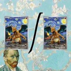 SALE! | Charizard with The Starry Night | V. Gogh Pokemon Cards | #9 | Rd. Des. - Image 1