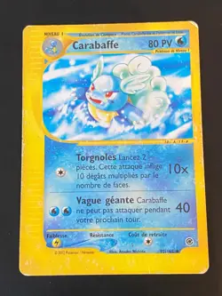 CARTE POKEMON CARABAFFE 92/165 FR PEU COMMUNE WIZARDS EXPEDITION - BE+ - Image 1