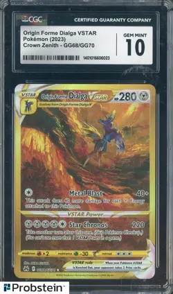 2023 Pokemon Crown Zenith #GG68/GG70 Origin Forme Dialga Vstar CGC 10 GEM MINT - Image 1