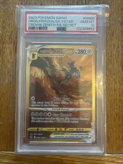 Origin Forme Dialga VSTAR GG68/GG70 PSA 10 Gem Mint, Pokemon Gold Crown Zenith - Image 1