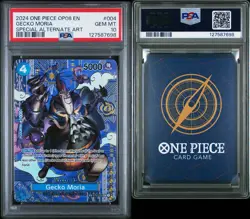 2024 ONE PIECE OP08-TWO LEGENDS SPECIAL ALTERNATE ART #004 GECKO MORIA PSA 10 - Image 3
