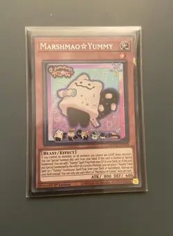 Yu-Gi-Oh TCG Marshmao Yummy 1st Edition Secret Rare Card DOOD-EN024 NM - Image 1