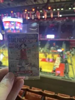 One Piece Monkey D. Luffy US College Basketball Card Rutgers In Hand Ships now - Image 1