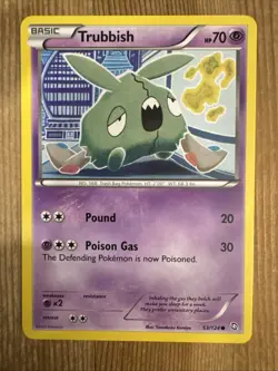 Trubbish 53/124 - Pokemon Dragons Exalted Common Card NM - Image 1