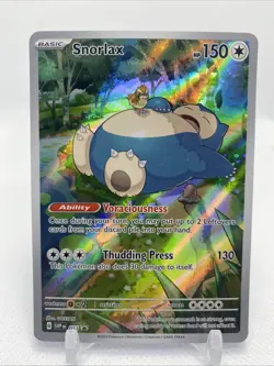 Pokemon TCG Snorlax SVP 051 Scarlet Violet 151 Black Star Promo Card - Image 1