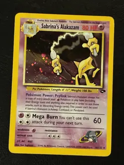 Pokemon Alakazam Holo Rare TCG Gym Challenge Card 16/132 Sabrina's Alakazam HP - Image 1