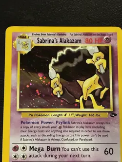 Pokemon Alakazam Holo Rare TCG Gym Challenge Card 16/132 Sabrina's Alakazam HP - Image 3