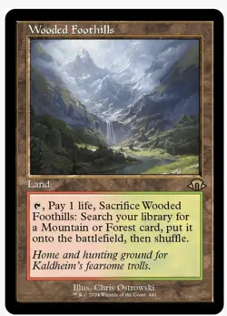 Wooded Foothills - Retro Frame 2024, NM English Modern Horizons 3 MTG - Image 1