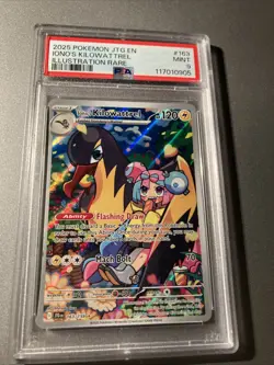 Pokemon TCG Iono's Kilowattrel Scarlet Violet Journey Together Card 163/159 PSA9 - Image 1