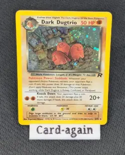 Pokemon TCG Dark Dugtrio Team Rocket Unlimited Holo Rare 6/82 SWIRL - LP - Image 1