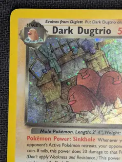 Pokemon TCG Dark Dugtrio Team Rocket Unlimited Holo Rare 6/82 SWIRL - LP - Image 3