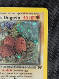 Pokemon TCG Dark Dugtrio Team Rocket Unlimited Holo Rare 6/82 SWIRL - LP - Image 4