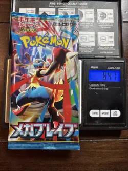 Heavy 8.47g Pokemon Sealed Mega Brave Japanese Booster Pack - Image 1