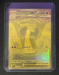 Mega Charizard X ex Gold Hyper Rare 130/094 Pokemon Phantasmal Flames English - Image 3