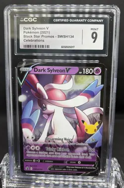 Pokemon Dark Sylveon V Celebrations Ultra Rare Promo SWSH134 CGC 9 Gem Mint - Image 1