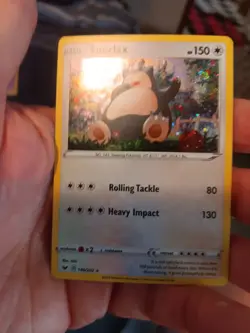 SWIRL Snorlax 140/202 COSMOS HOLO Variant Promo Pokemon NM Sword & Shield - Image 1