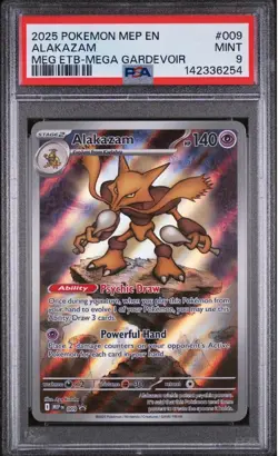 PSA 9 Mint 2025 Pokemon MEP En Alakazam Meg ETB-Mega Gardevoir #009 - Image 1