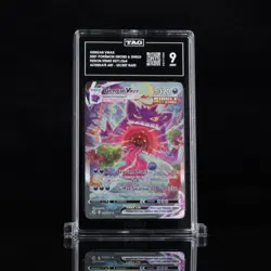 2021 Pokemon SWSH Fusion Strike 271/264 Gengar VMax Alt Art SR TAG 9 (911) - Image 1