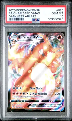 Charizard VMAX - PSA 10 - 020/189 - Full Art - Darkness Ablaze - Pokemon - Image 1