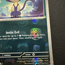 Purrloin 55/86 Pokemon TCG S&V White Flare Common Masterball Holo NM - Image 2