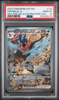 2024 POKEMON SVP EN-SV BLACK STAR PROMO #132 GRENINJA EX PSA 10 - Image 1