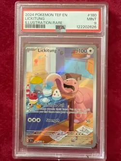 Pokemon TCG Lickitung Illustration Rare 180/162, Temporal Forces PSA 9 - Image 1