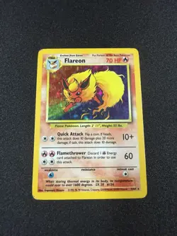 Pokemon TCG Flareon Jungle 3/64 Holo Unlimited Holo Rare - Image 1