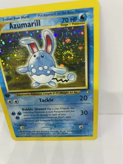 Pokemon TCG 1st Edition Azumarill Neo Genesis 2000 Holo WOTC 2/111 LP-NM SWIRL - Image 2