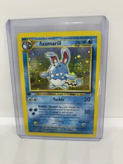 Pokemon TCG 1st Edition Azumarill Neo Genesis 2000 Holo WOTC 2/111 LP-NM SWIRL - Image 5