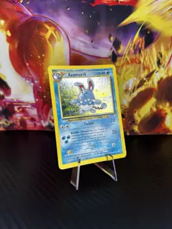 Azumarill - 2/111 Neo Genesis Unlimited Holo Rare -SWIRL - Pokemon TCG - LP - Image 2