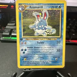 Pokemon TCG Azumarill Neo Genesis 2 Holo 1st Edition Holo Rare LP-NM - Image 1