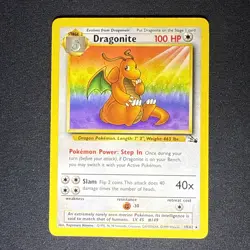 Pokemon TCG Dragonite Fossil 19/62 Non-Holo Card Excellent Condition Rare - Image 1