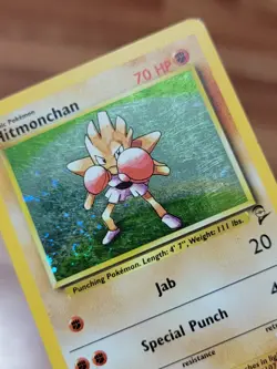 LP! Hitmonchan - 8/130 - Base Set 2 WoTC Vintage Holo Rare Pokemon Card - Image 2