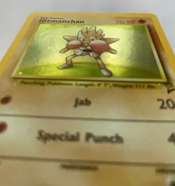 Hitmonchan 8/130 - Rare Holo - Base set 2 - 2000 WOTC Vintag - Pokemon Card - LP - Image 3