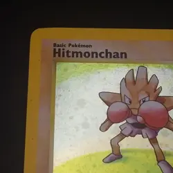 Hitmonchan 8/130 - Holo Rare - BASE SET 2 - VINTAGE WOTC POKEMON CARD - LP - Image 2