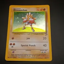 Hitmonchan 8/130 - Holo Rare - BASE SET 2 - VINTAGE WOTC POKEMON CARD - LP/MP - Image 1