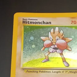 Hitmonchan 8/130 - Holo Rare - BASE SET 2 - VINTAGE WOTC POKEMON CARD - LP/MP - Image 2