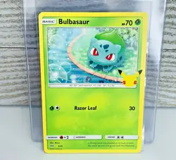 Bulbasaur 1/25 NON-HOLO Pokemon Card 25th Anniversary McDonalds Promo 2021 - Image 1