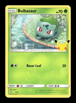 Bulbasaur #1/25 Non Holo McDonalds 25th Anniversary Promo Pokemon 2021 - Image 1
