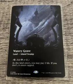 Watery Grave (Borderless) (Galaxy Foil) Edge of Eternities Foil MTG Magic NM - Image 1