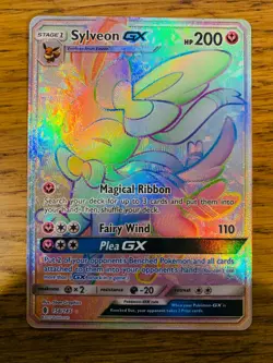 Sylveon GX (158/145) SM Guardians Rising Secret Holo Rainbow Pokemon Card! - Image 1