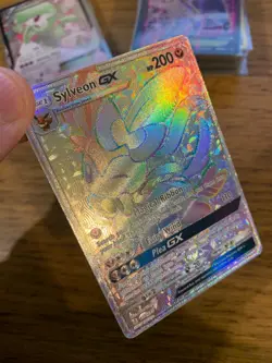 Sylveon GX (158/145) SM Guardians Rising Secret Holo Rainbow Pokemon Card! - Image 3