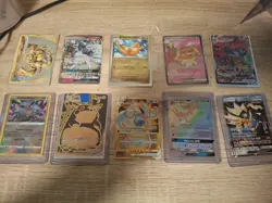 10 Pokemon Card Lot Kingdra, Pikachu, Lugia, Eevee, Dragonite, Daschbun - Image 1