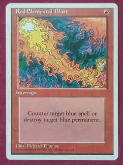 Magic The Gathering 4TH EDITION RED ELEMENTAL BLAST red card MTG FOURTH - Image 1