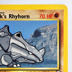 Brock's Rhyhorn 70/132 Pokemon TCG 1st Edition Gym Heroes NM Vintage 2000 Card - Image 4