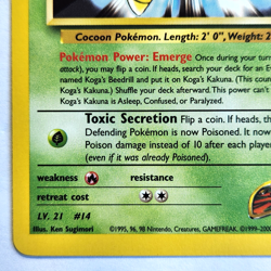 Koga's Kakuna 47/132 Pokemon TCG Gym Challenge NM Vintage 2000 Card - Image 5