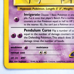 Sabrina's Hypno 56/132 Pokemon TCG Gym Challenge Vintage 2000 Card - Image 5
