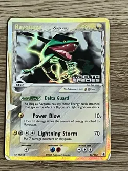 TCG Rayquaza Delta Species 13/113 Reverse Holo Rare Pokemon Card - Image 1